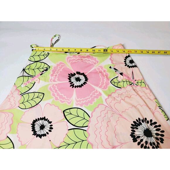 Anthropologie Elevenses Womens 6 Skirt Wrap Front Floral Pink Retro‎ Print Small - Picture 4 of 7